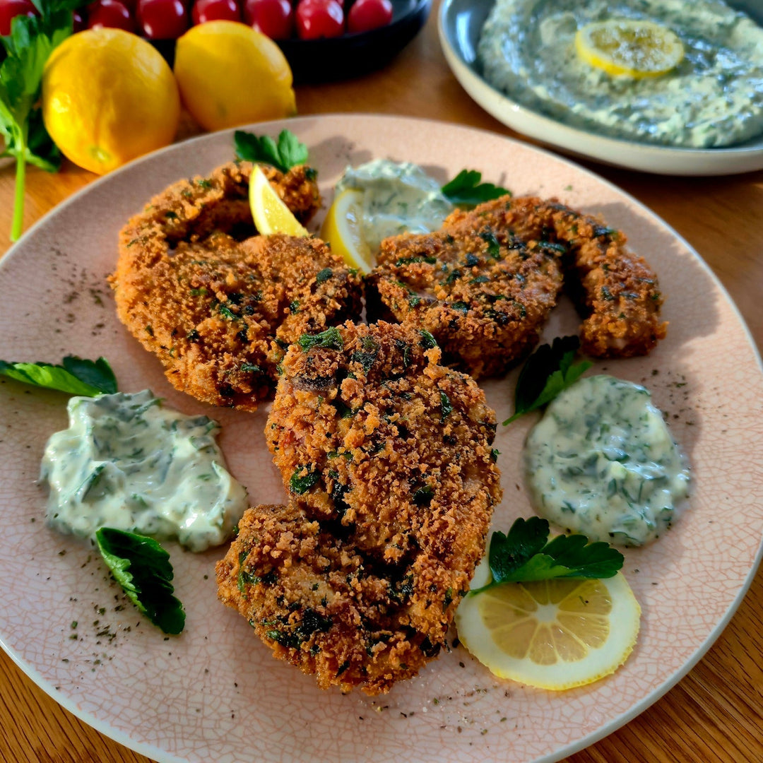 Rockin' Moroccan Crumbed Lamb Chops with a Mint Yoghurt Dressing