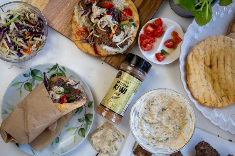 Crackin’ Kiwi Beef Gyros