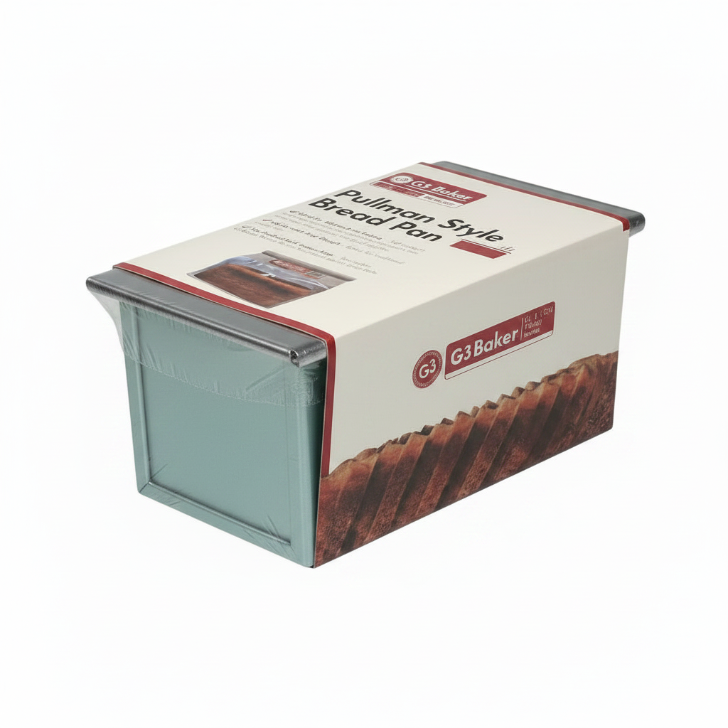 pullman-style bread pan in  packaging on a white background