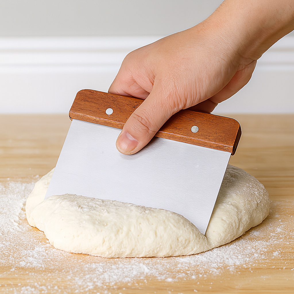 Stainless bench scraper