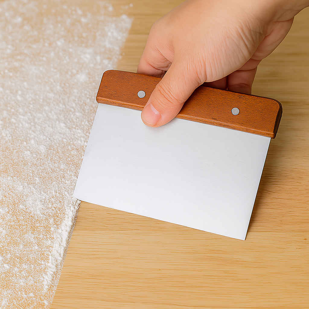 Stainless bench scraper