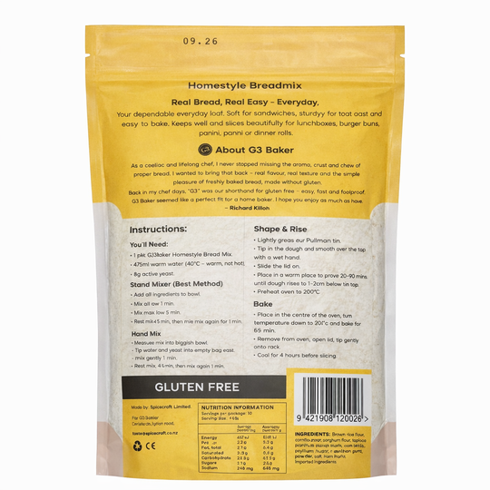 Homestyle Gluten-Free Bread Mix